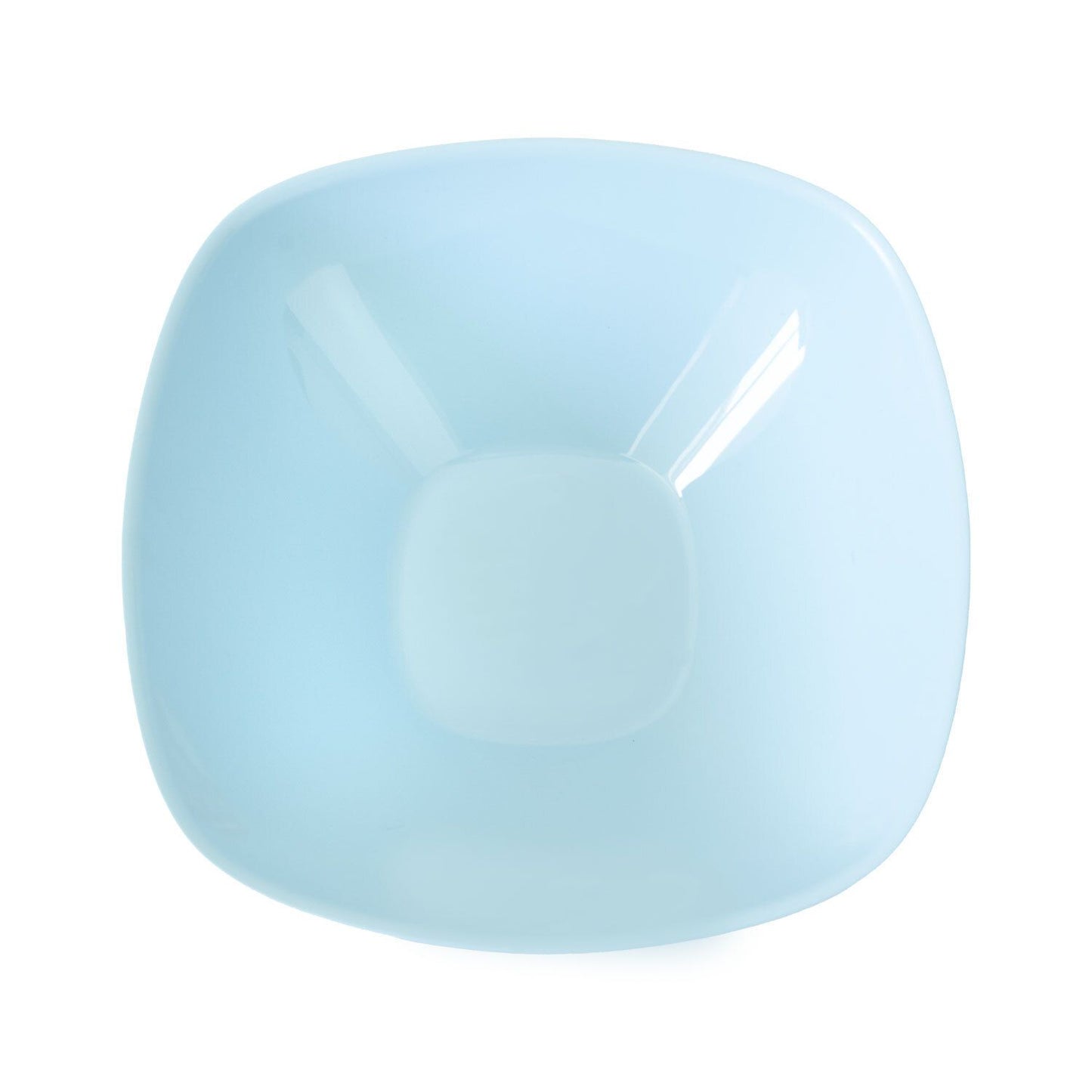 Container/salad bowl 25 x 25 x H 10 cm black/light blue