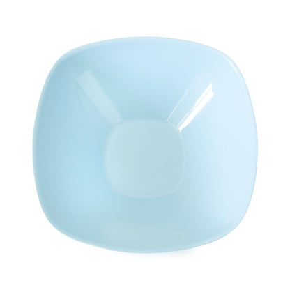 Container/salad bowl 25 x 25 x H 10 cm black/light blue