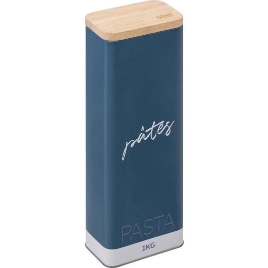 Spaghetti container Color edition metal relief Blue Gray 1 kg