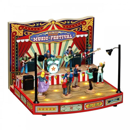 Lemax Big Top Holiday Music Festival 19,7 × 18,6 × H15,4 cm con adattatore
