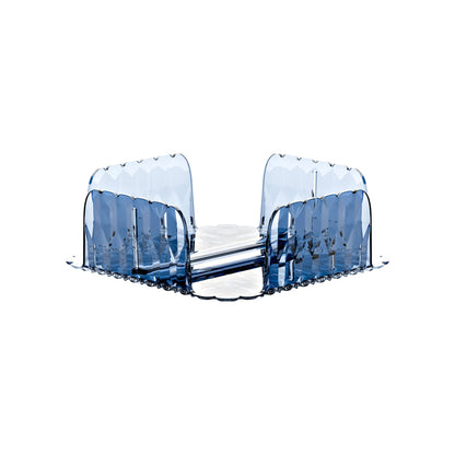 Horizontaler blauer Serviettenhalter für den Waschtisch, 20 x 20 x H 7,3 cm