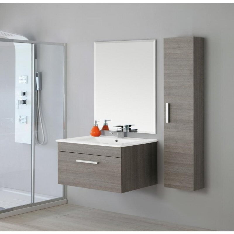 Composizione Bagno a sospensione in Rovere Scuro  61x47x h47 cm