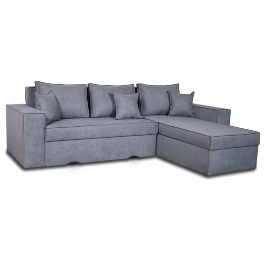 Divano angolare grigio cenere 250x180 cm