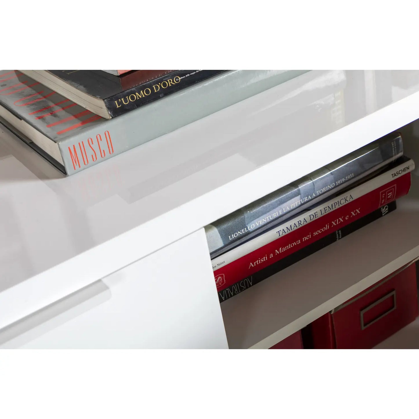 Mundi storage unit 3 doors lacquered white cm 120x35x102,30h composad