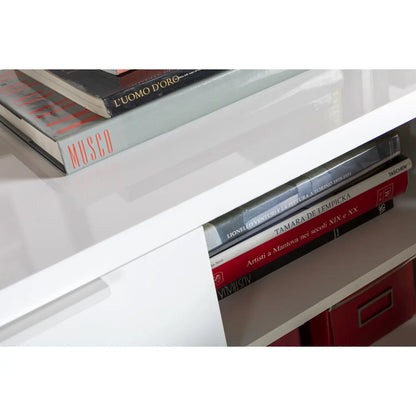 Mundi storage unit 3 doors lacquered white cm 120x35x102,30h composad