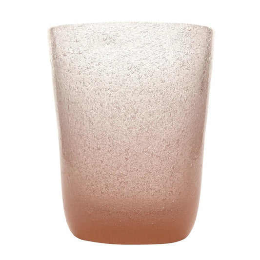Original pfirsichfarbenes Memento-Wasserglas aus mundgeblasenem Glas, 0,25 l