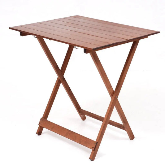 Walnut folding picnic table 60x80 cm in beech wood