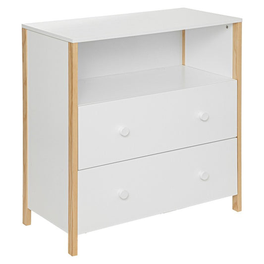 Kima white wood chest