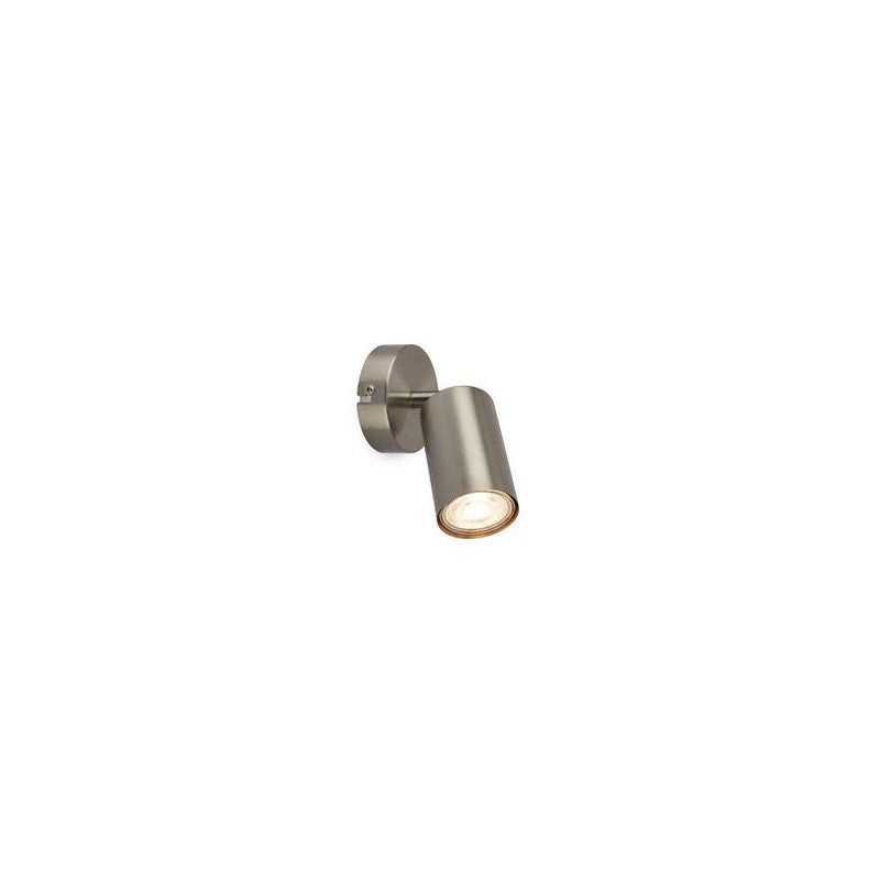 Foco de pared orientable GU10 en níquel satinado