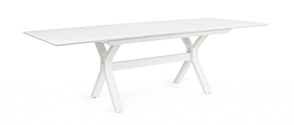 Tavolo allungabile giardino Kenyon bianco cm 180-240 x 100