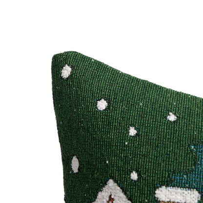 Cuscino decorativo Snowlyn con paesaggio verde 30 × 50 cm