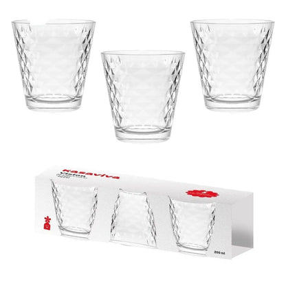 Set of 3 glasses vision Diamond 25 cl