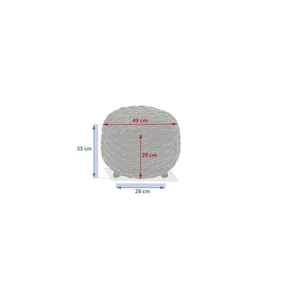 Obbae bay tree footrest pouf Ø48.5 x 38 cm