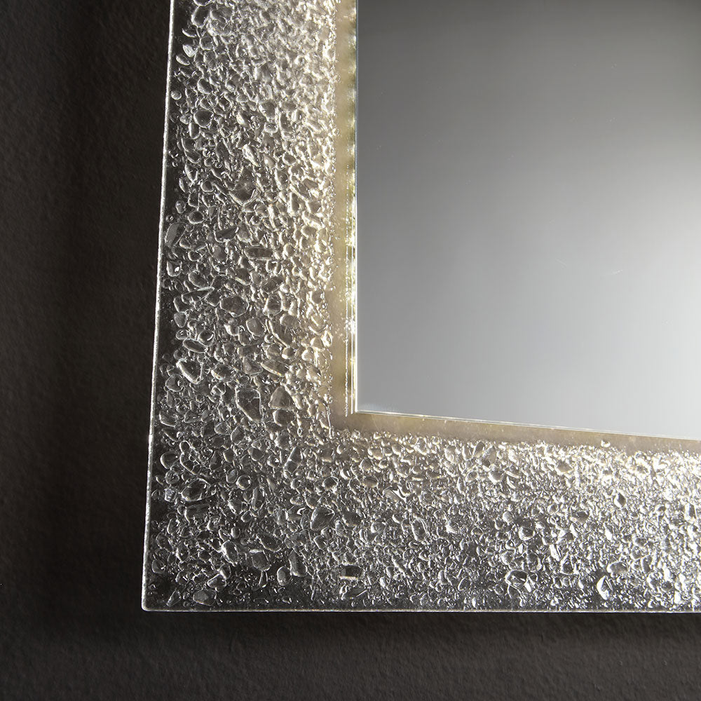 Specchiera reversibile 98x70 in vetro ghiaccio