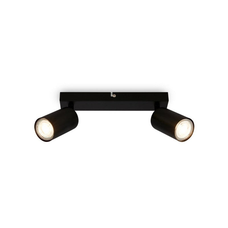 Adjustable ceiling spotlight 2xGU10 black 15.5 x 5.5 x 25.5 cm