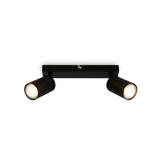 Faretto soffitto 2xGU10 orientabile nero 15,5 x 5,5 x 25,5 cm