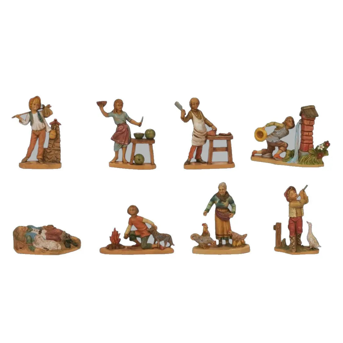 Pastore doppio effetto legno per presepe H12 cm – 1 pezzo