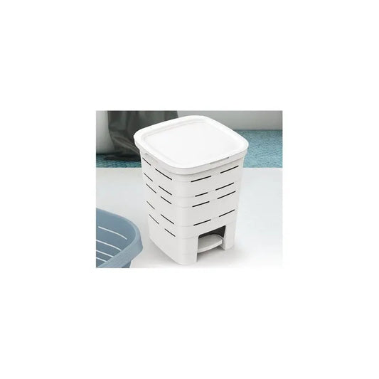 Papelera con pedal Signature blanca de 16 litros
