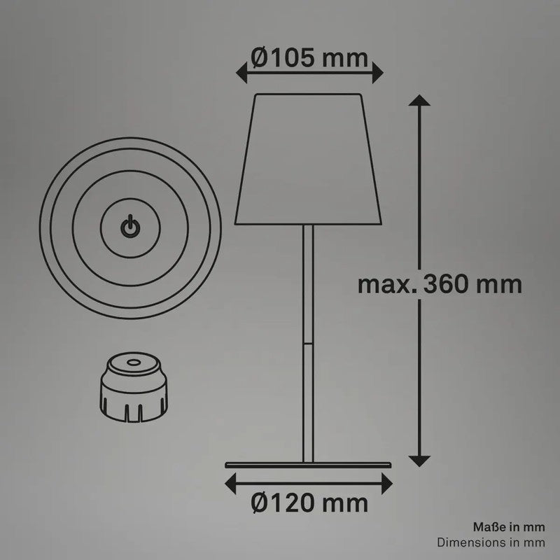Calida Lámpara de mesa LED RGBW 3 en 1 blanca 200lm