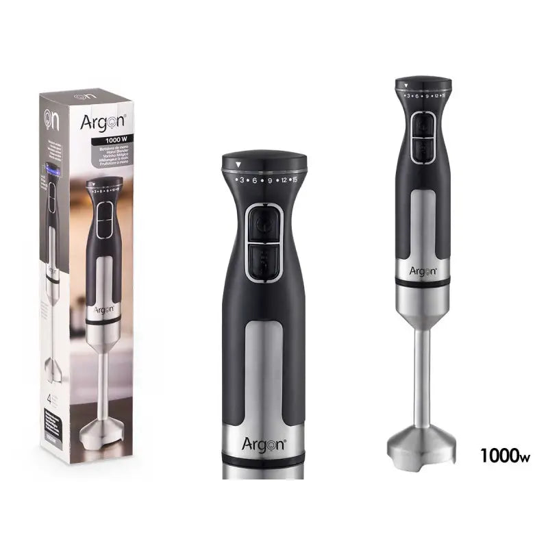 Batidora de acero negra 1000W