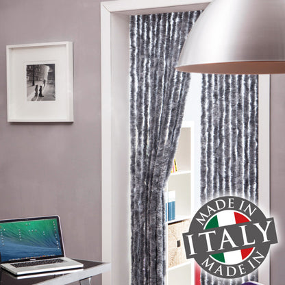 Gray chenille curtain 120x230 cm