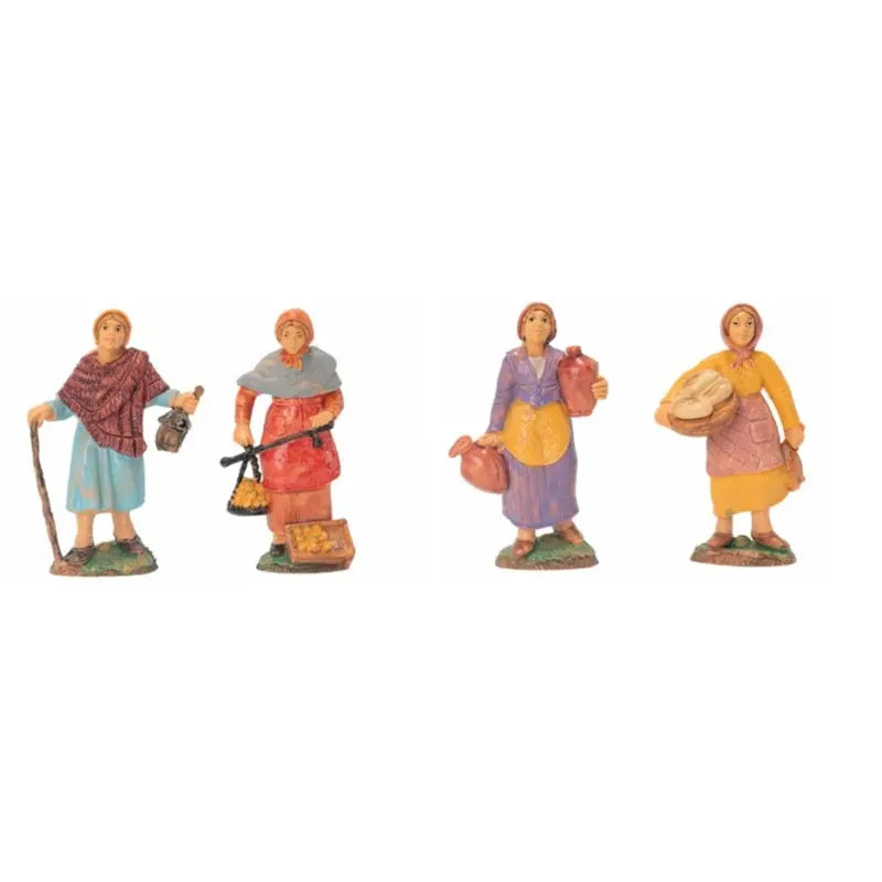 Pastore doppio per presepe multicolor H10 cm – 1 pezzo con 2 pastori