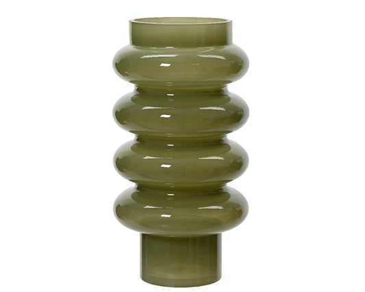 Green rosemary glass vase 18x34 cm