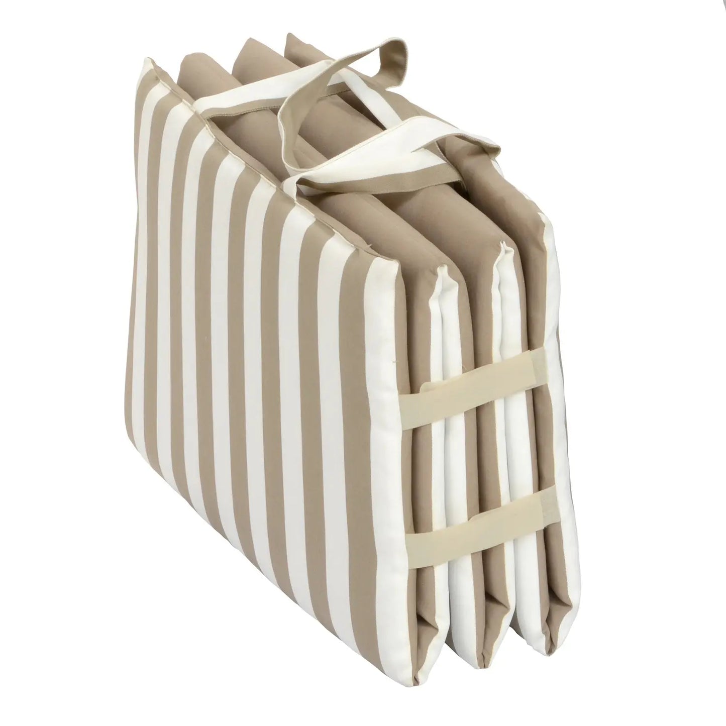 Colchón plegable Dune 180x50 cm beige/blanco