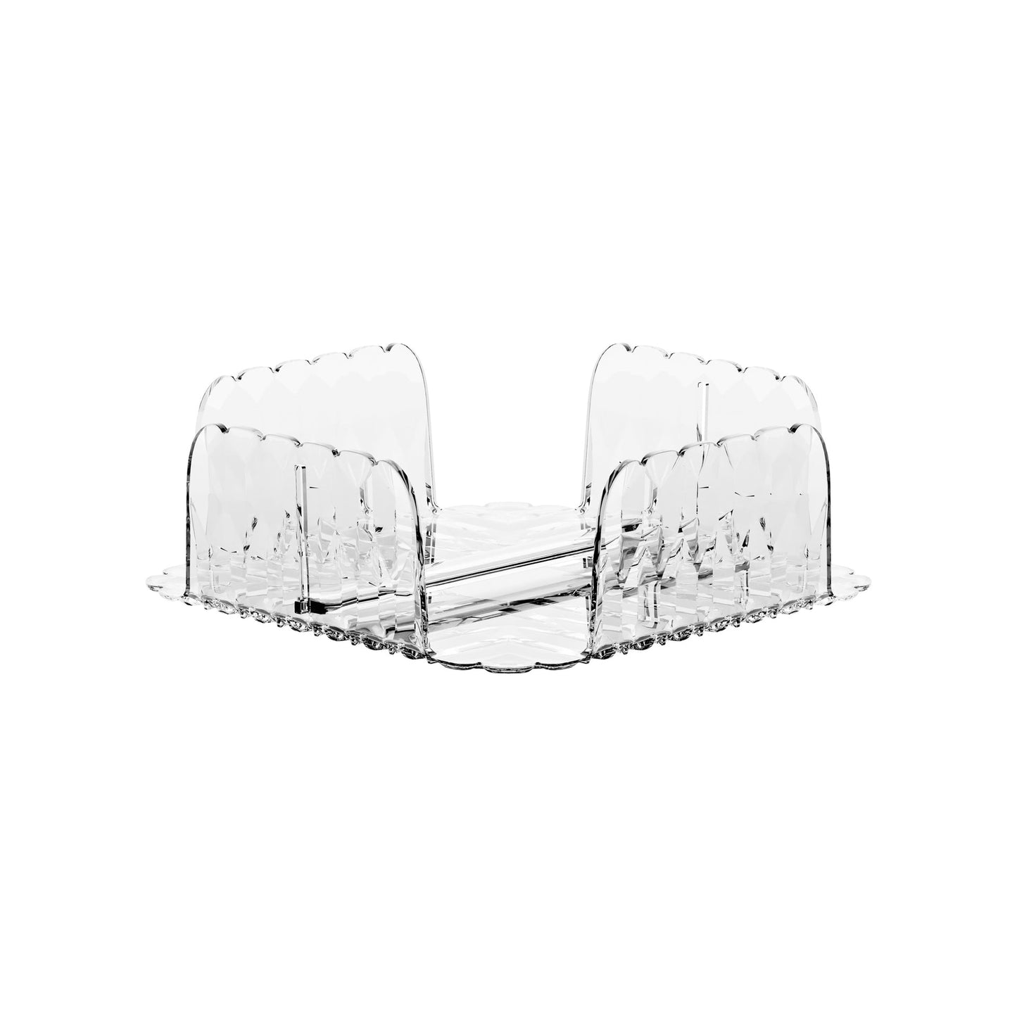 Transparent horizontal Vanity napkin holder 20 x 20 x H 7.3 cm