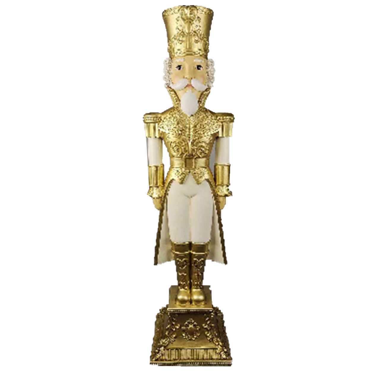 Goldfarbener Spielzeugsoldat aus Kunstharz, cm H122
