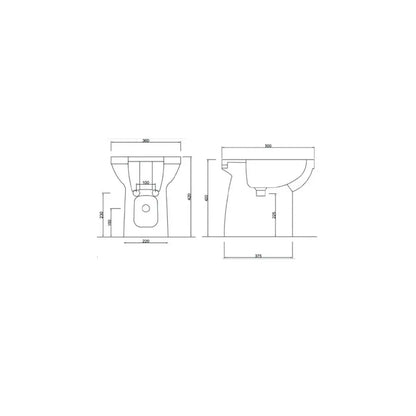Bidet a pavimento Berlin bianco in ceraminca monoforo