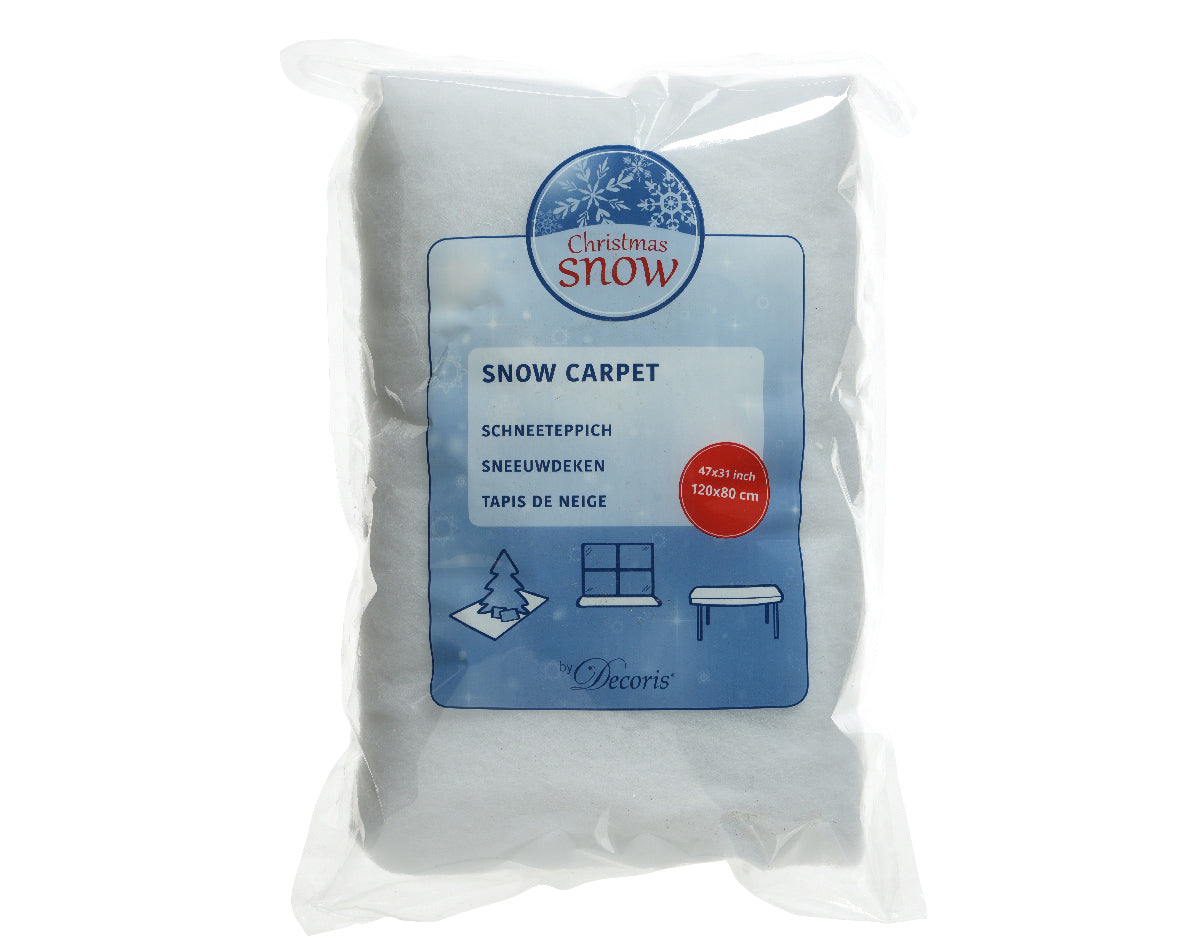 Faux snow rug 120x80 cm white