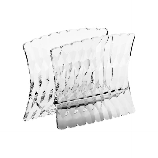 Transparent Vanity napkin holder 15.2x7.6x h11 cm