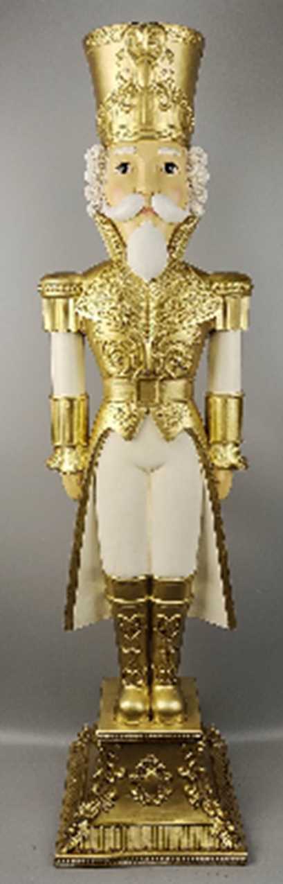 Goldfarbener Spielzeugsoldat aus Kunstharz, cm H122