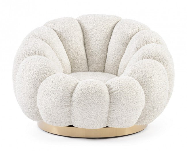 Poltrona girevole floreale 86x62x72 cm