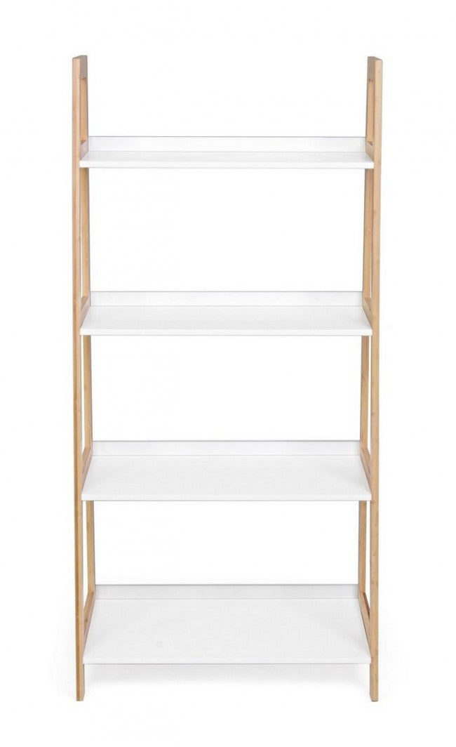 Libreria in legno di bamboo quattro ripiani BROOKLYN 62x38x h130 cm