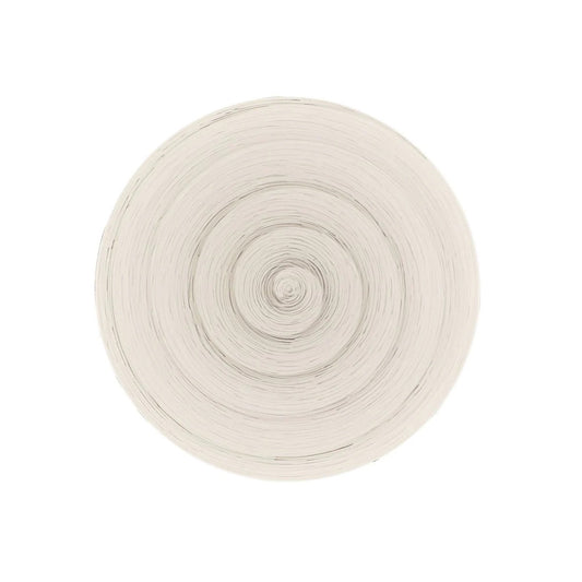 Weißer Memento Table-Essteller aus handbemalter Keramik, Ø 27,5 cm