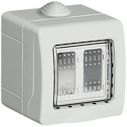 Wall case Biccino S25502E IP55 2P - Gray