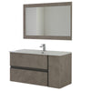 Composizione Bagno Beton Cenere 2 Cassetti 1 Anta 110x46x57 cm