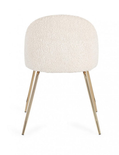 4x Sedia oro/avorio 49x55x77h 46h1 in bouclé