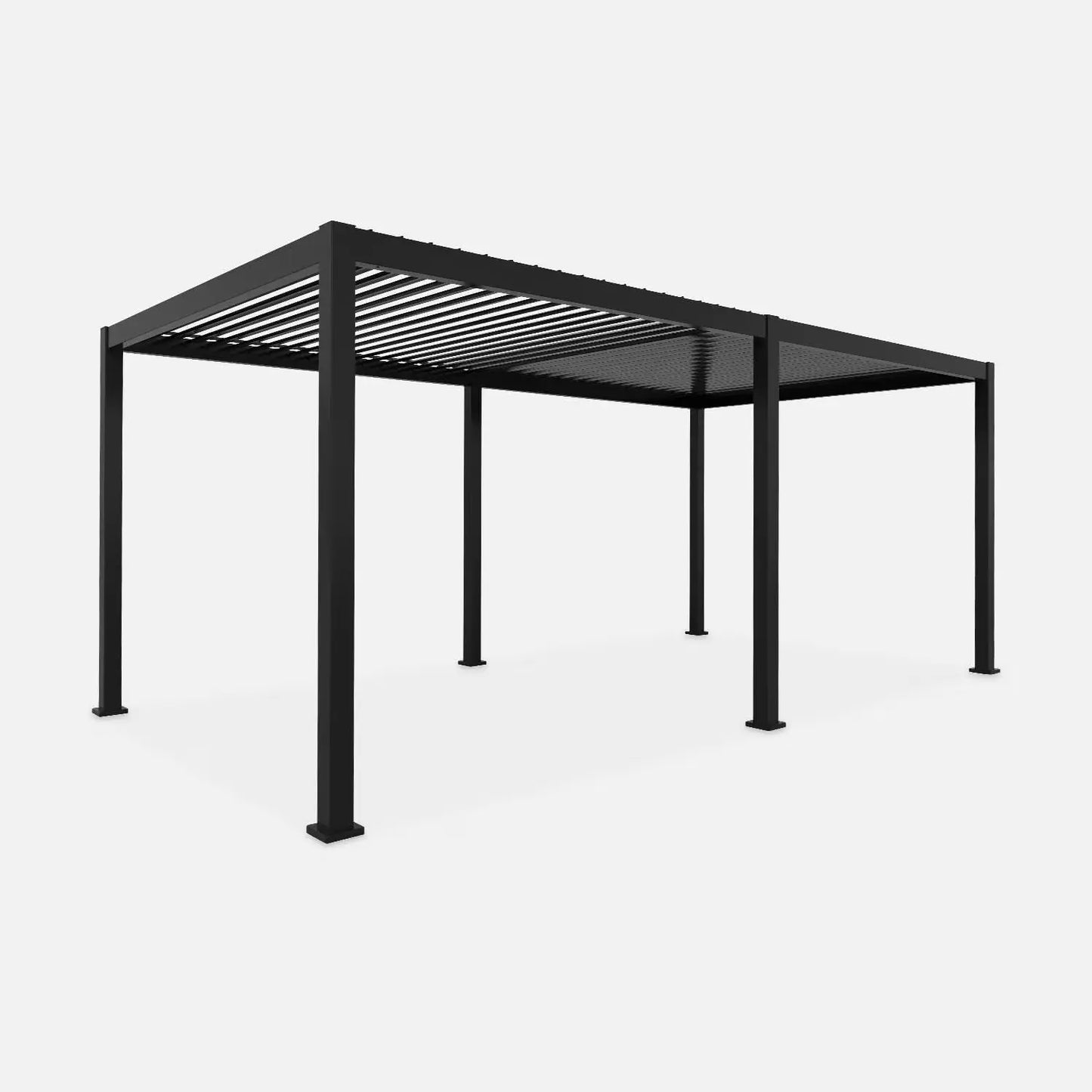 Pergola Bioclimatica Palmas 3x6 m Antracite in Alluminio con Lamelle Orientabili