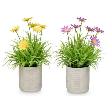Zementvase für Blumen, 16 x 16 x 22 h, verschiedene Farben