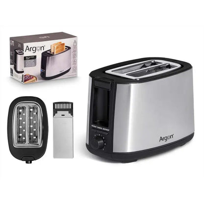 Tostadora doble en acero negro mate 750w