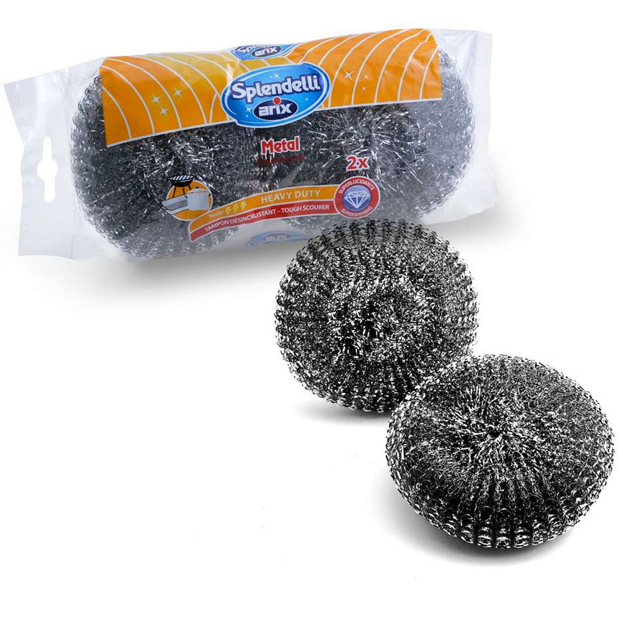 Set of 2 galvanized steel sponges