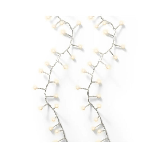 Catena luminosa LED Cherry trasparente luce bianco caldo da esterno 16 m