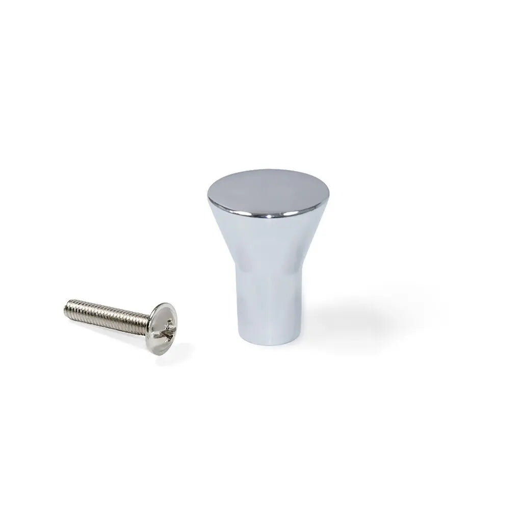 Pomo para mueble Albal D16 mm, Zamak, Cromo brillo