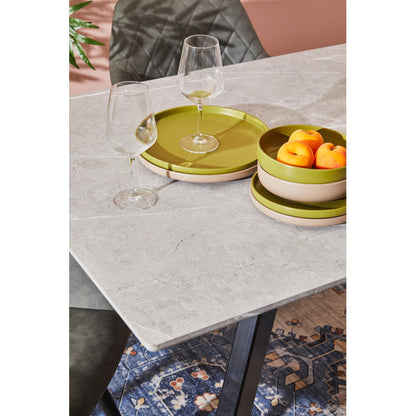 Tavolo allungabile Wilder XL grigio pietra venato/bianco cm 180-220x90x76 cm