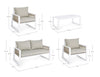Captiva White Garden Lounge Set