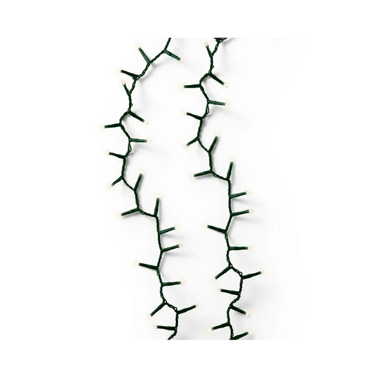 Catena luminosa LED Compact verde e bianco caldo da esterno 4 m
