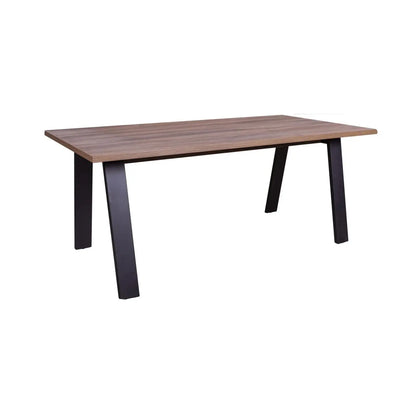 Da Vinci desk 180x90 cm black and Brera walnut